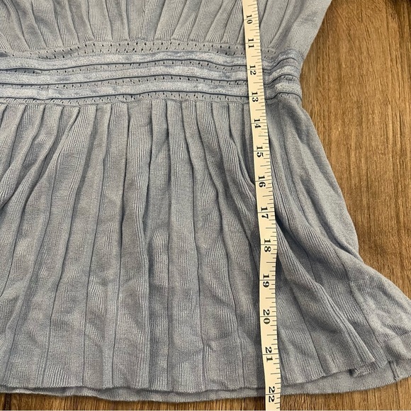 Vtg Y2K Soft Surroundings Sweater Women’s Small Baby Dill Pastel Blue Balletcore - Picture 7 of 8